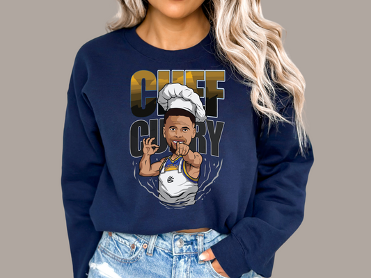 Stephen Curry Basketball Chef Player Graphic Sweatshirt