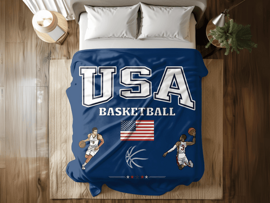 Usa Team Basketball Plush Blanket