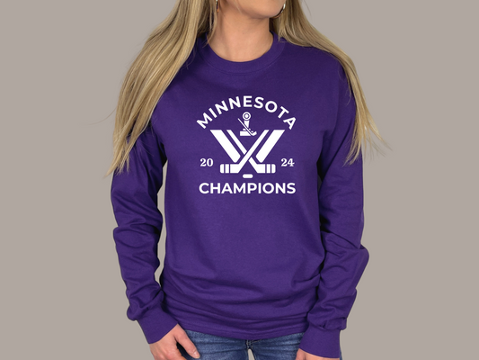 PWHL Minnesota Hockey Champs Unisex Long-Sleeve T-Shirt