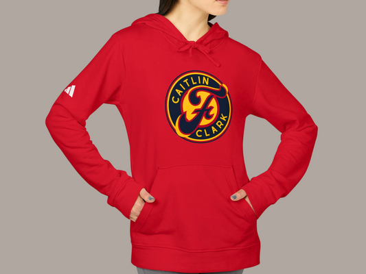 Adidas Unisex Hoodie with Custom Caitlin Clark Logo Circle Design