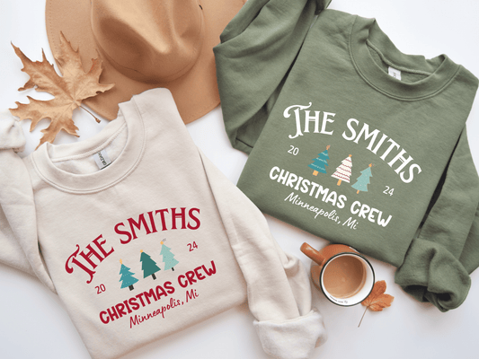 Custom Family Christmas Crew Sweatshirt