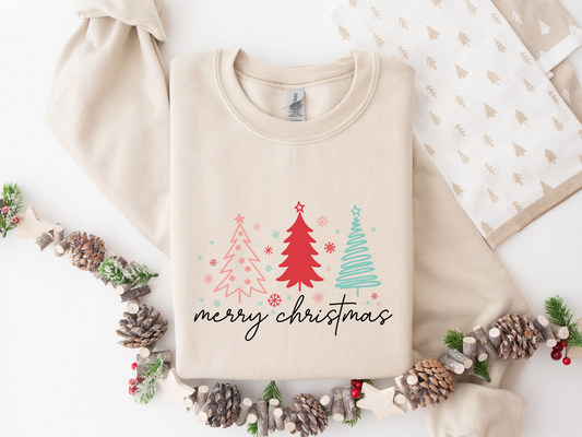 Colorful Christmas Trees Sweatshirt