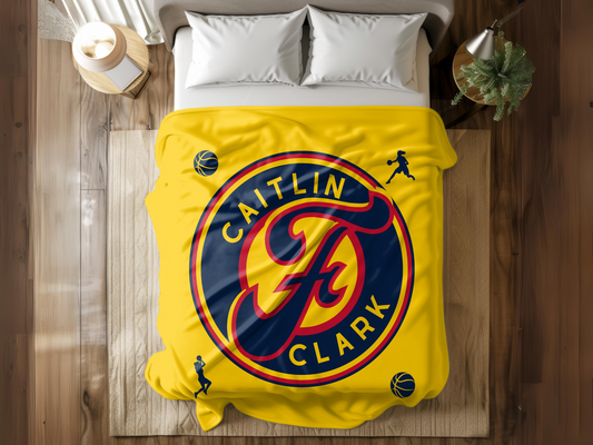 Caitlin Clark Logo Plush Blanket