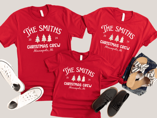 Custom Family Christmas Crew T-shirt